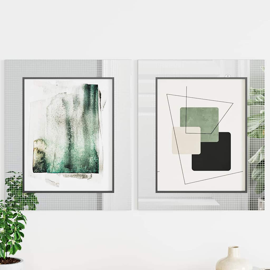 Tükör mozaik csempe geometrikus 3 pcs ezüst 30 x 30 cm üveg