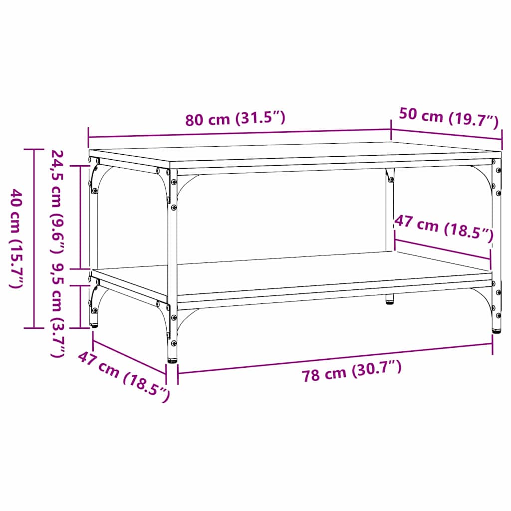 Dohányzóasztal kézműves tölgy 80 x 50 x 40 cm faanyag Dohányzóasztal kézműves tölgy 80 x 50 x 40 cm faanyag