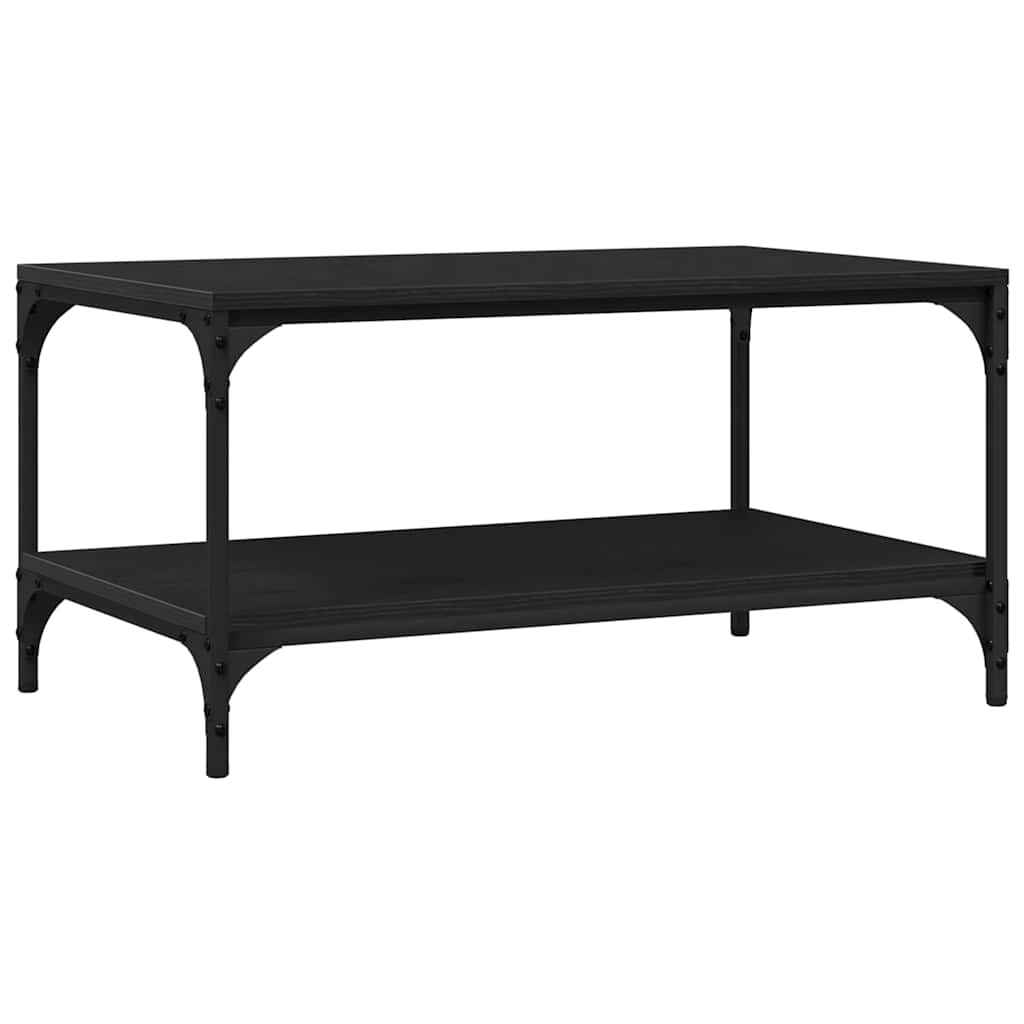 Dohányzóasztal musta tammi 80 x 50 x 40 cm faanyag Dohányzóasztal musta tammi 80 x 50 x 40 cm faanyag