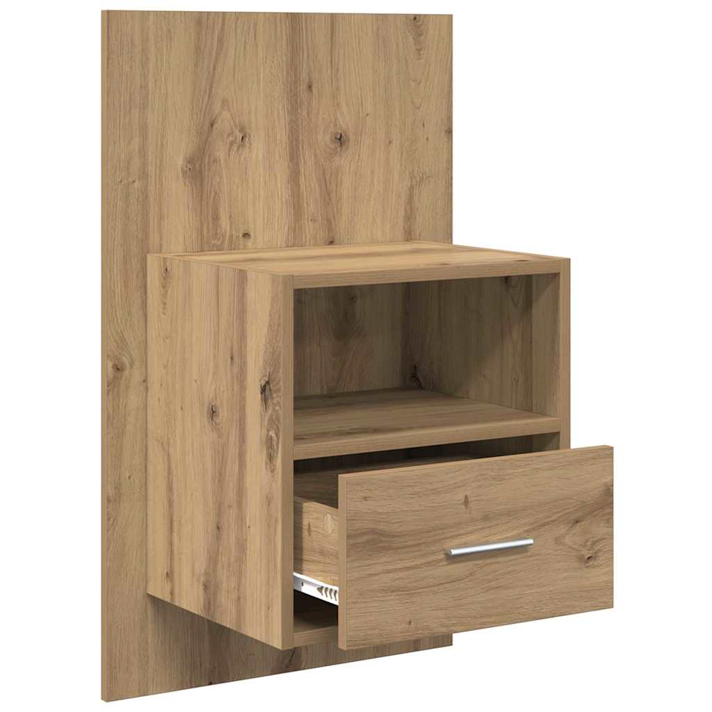 Éjjeliszekrény 2 db artisan tölgy 50 x 32.5 x 80cm szerelt fa