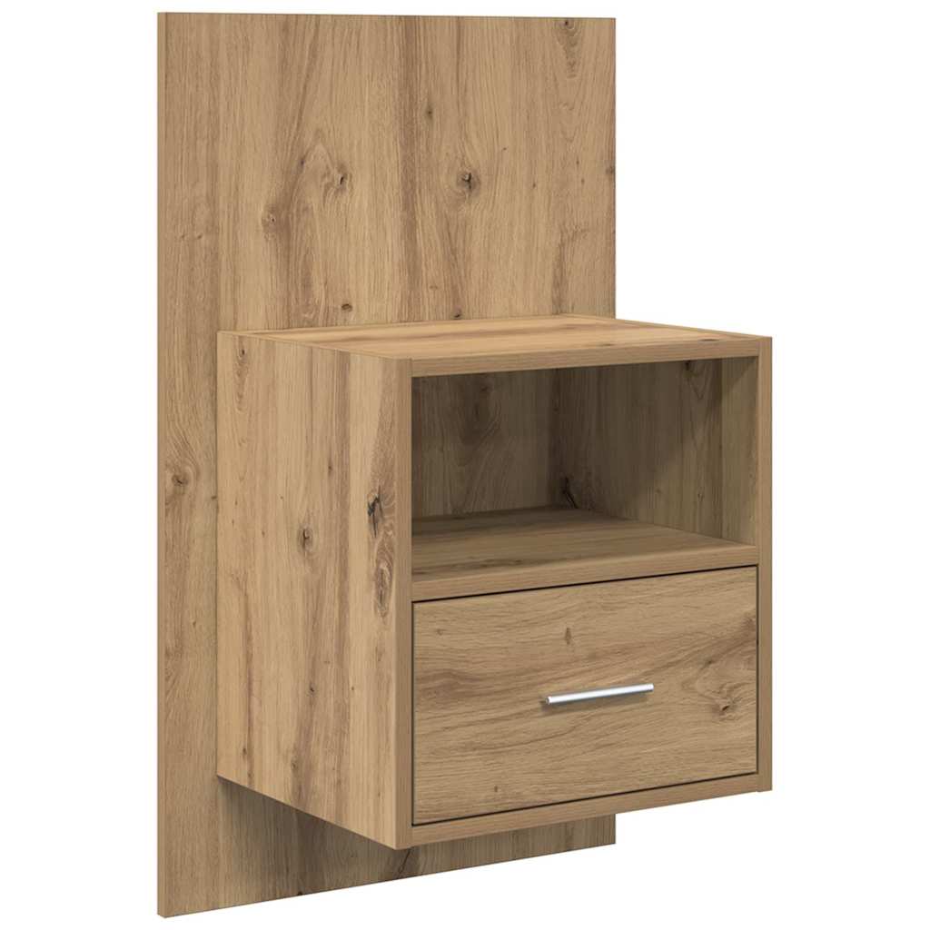 Éjjeliszekrény 2 db artisan tölgy 50 x 32.5 x 80cm szerelt fa