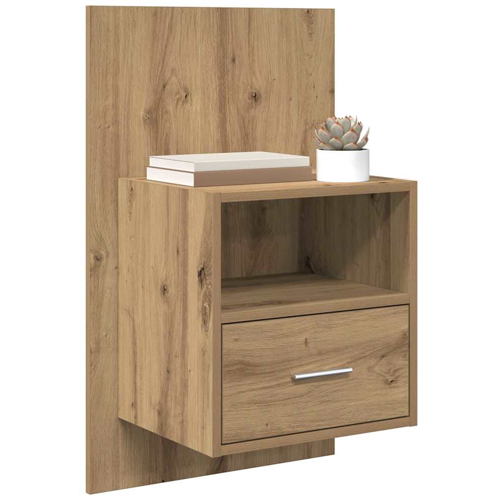 Éjjeliszekrény 2 db artisan tölgy 50 x 32.5 x 80cm szerelt fa