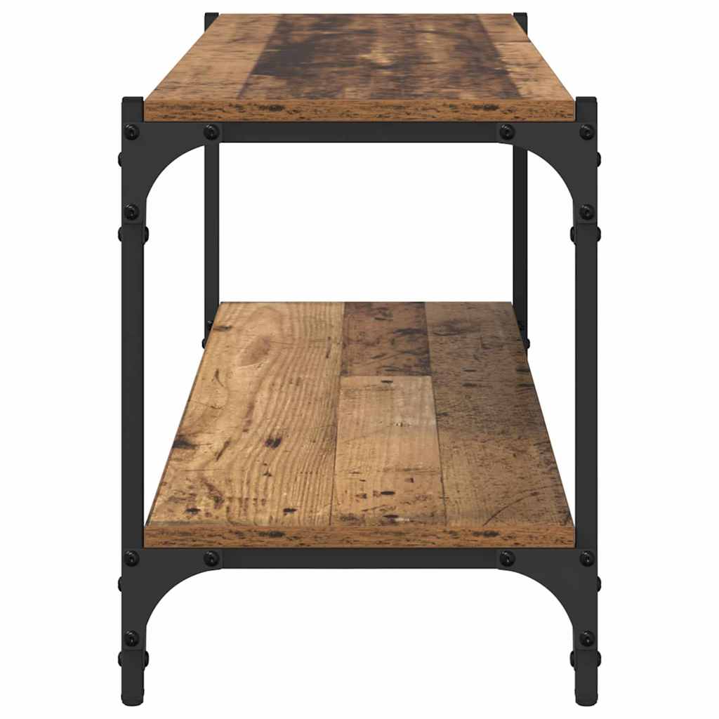 Tv szekrény öreg fa 100x33x41cm műszaki fa és vas