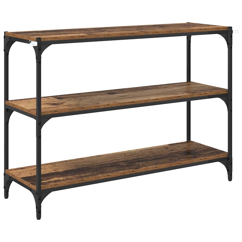 Könyvespolc régi fa 100 x 33 x 71 cm faanyag