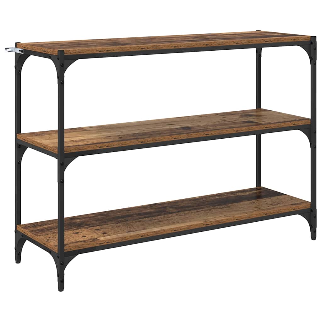 Könyvespolc régi fa 100 x 33 x 71 cm faanyag