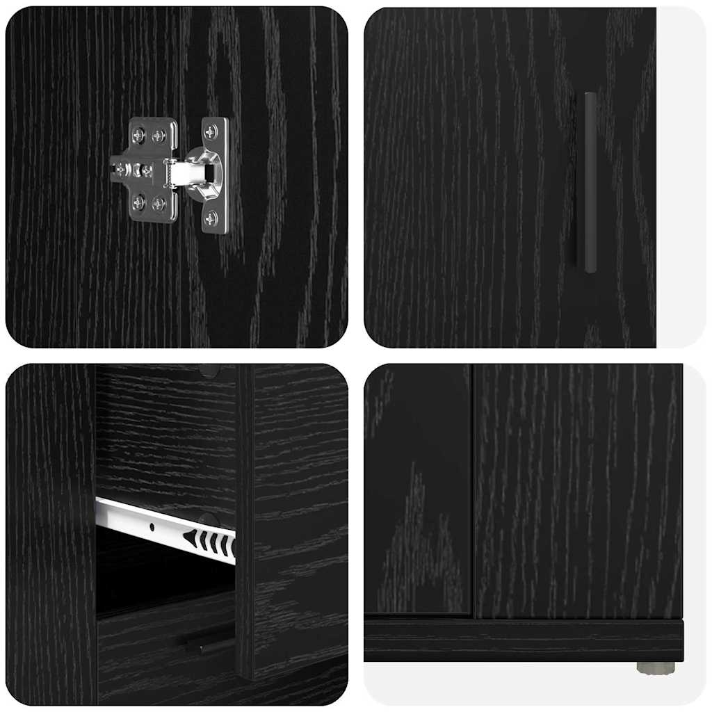 Fiókkal musta tammi 100 x 33 x 59,5 cm faanyag