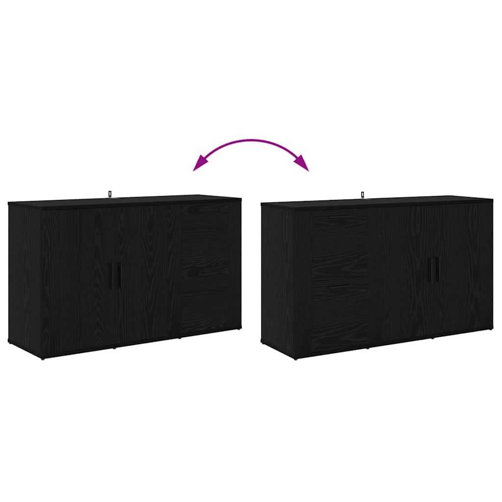 Fiókkal musta tammi 100 x 33 x 59,5 cm faanyag