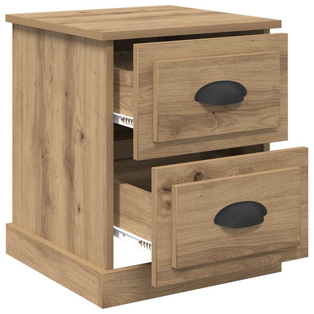 Éjjeliszekrény 2 db artisan tölgy 39 x 39 x 47.5 cm szerelt fa