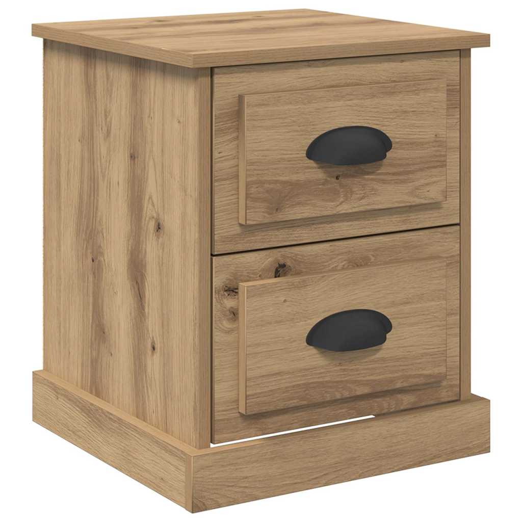 Éjjeliszekrény 2 db artisan tölgy 39 x 39 x 47.5 cm szerelt fa
