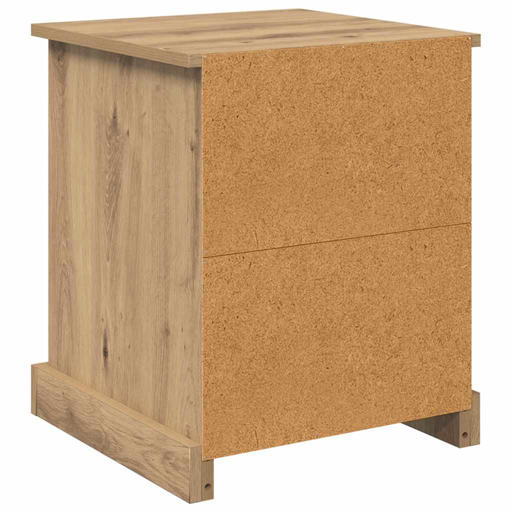 Éjjeliszekrény 2 db artisan tölgy 39 x 39 x 47.5 cm szerelt fa
