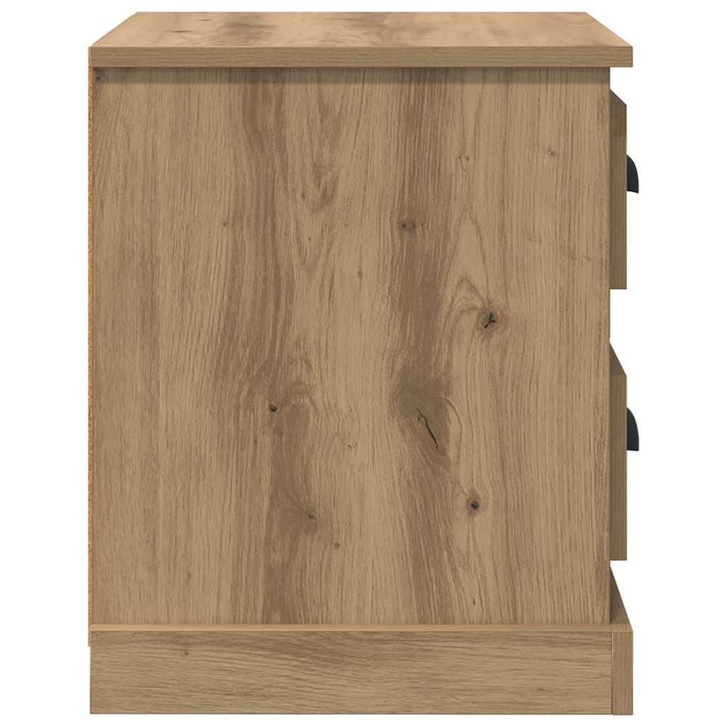 Éjjeliszekrény 2 db artisan tölgy 39 x 39 x 47.5 cm szerelt fa