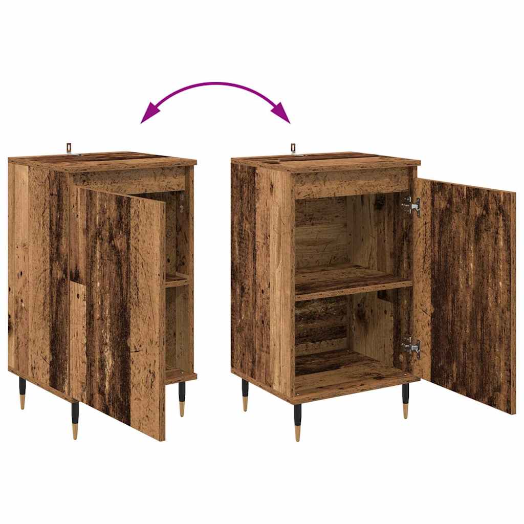 Széf 2 pcs öreg fa 40 x 35 x 70 cm műszaki fa és vas