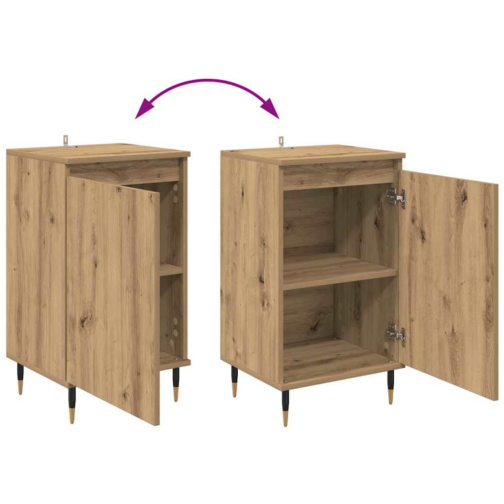 Széf 2 pcs artisan tölgy 40 x 35 x 70 cm műszaki fa és vas