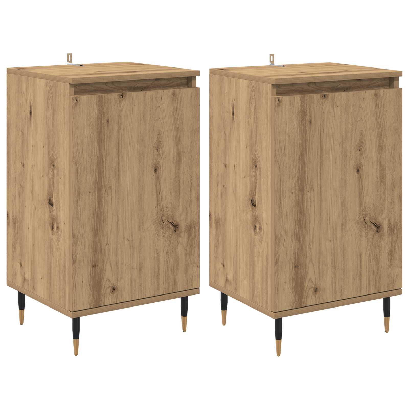 Széf 2 pcs artisan tölgy 40 x 35 x 70 cm műszaki fa és vas