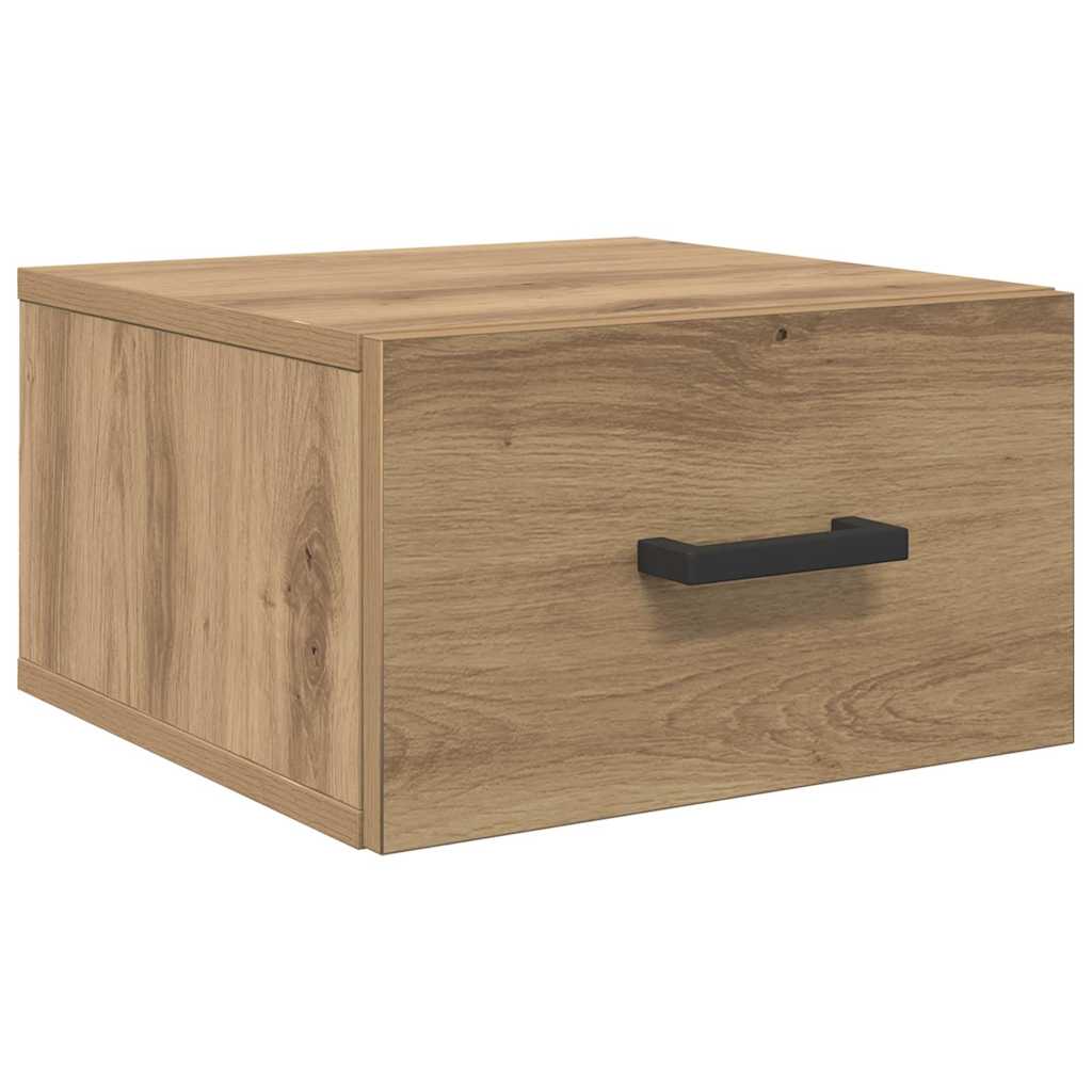 Éjjeliszekrény fiókkal kézműves tölgy 35 x 35 x 20 cm faanyag