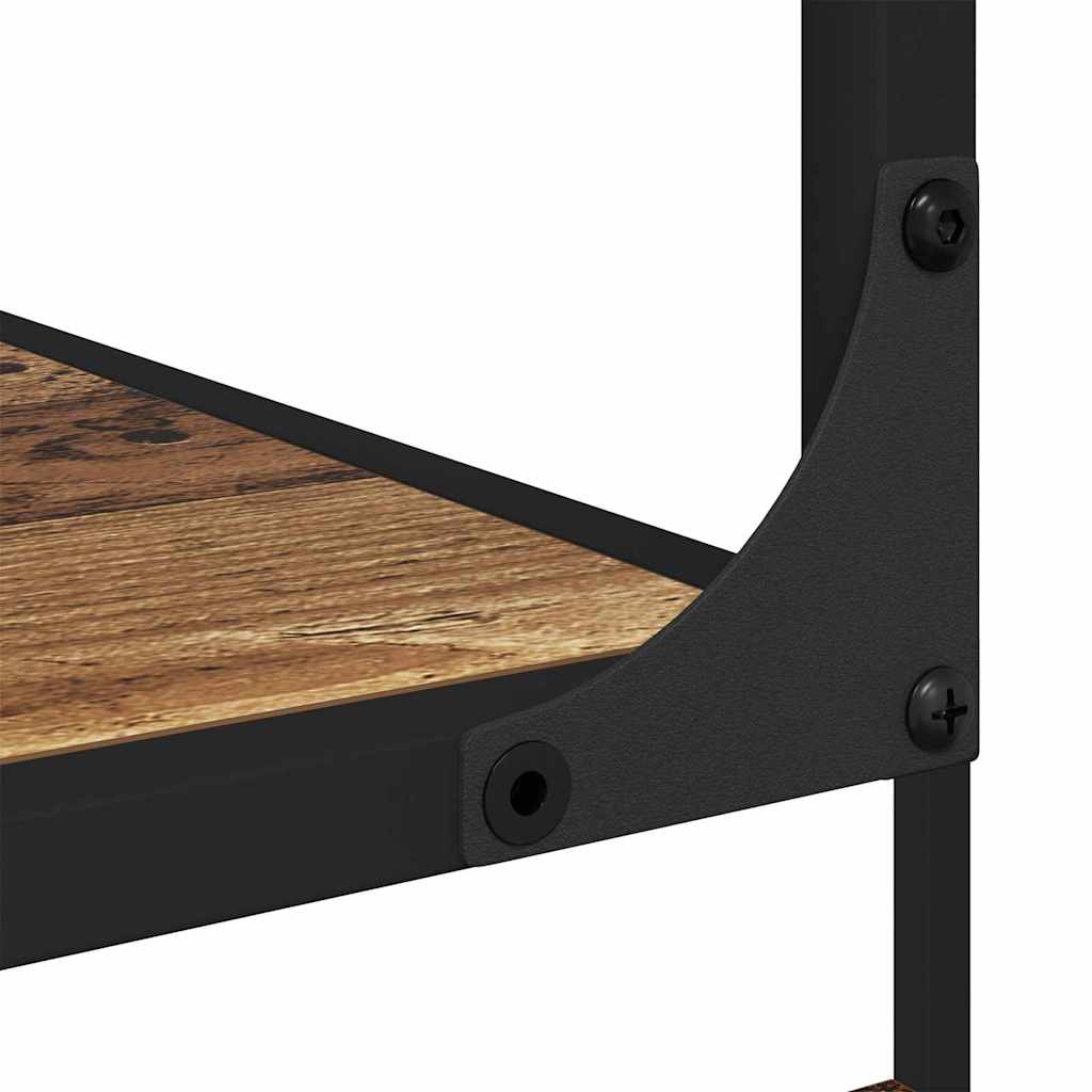 Könyvszekrény régi fa 81 x 36 x 176 cm faanyag