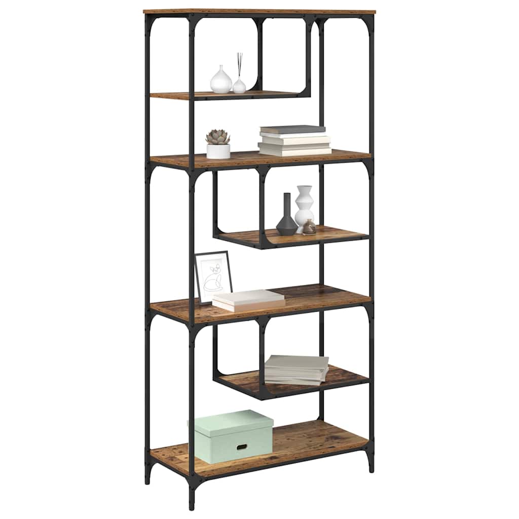 Könyvszekrény régi fa 81 x 36 x 176 cm faanyag