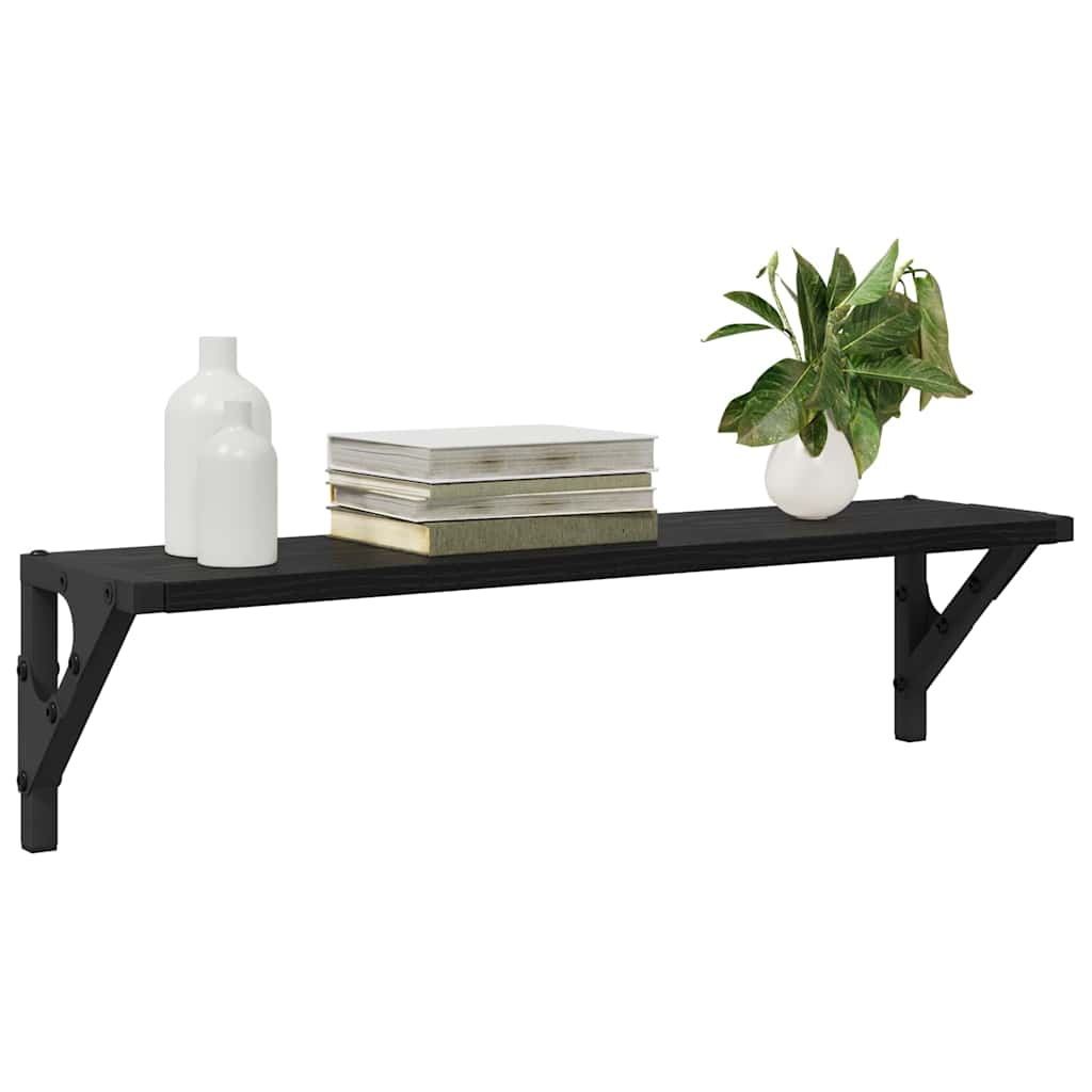 Falpolcok 2 pcs fekete tölgy 60 x 15 x 15,5 cm faanyag