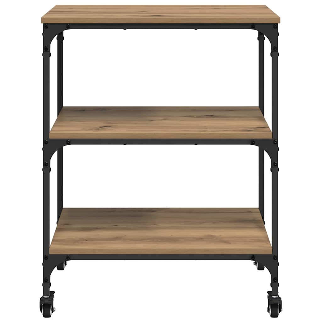 Konyhai kocsi artisan tölgy 60 x 41 x 76 cm faanyag