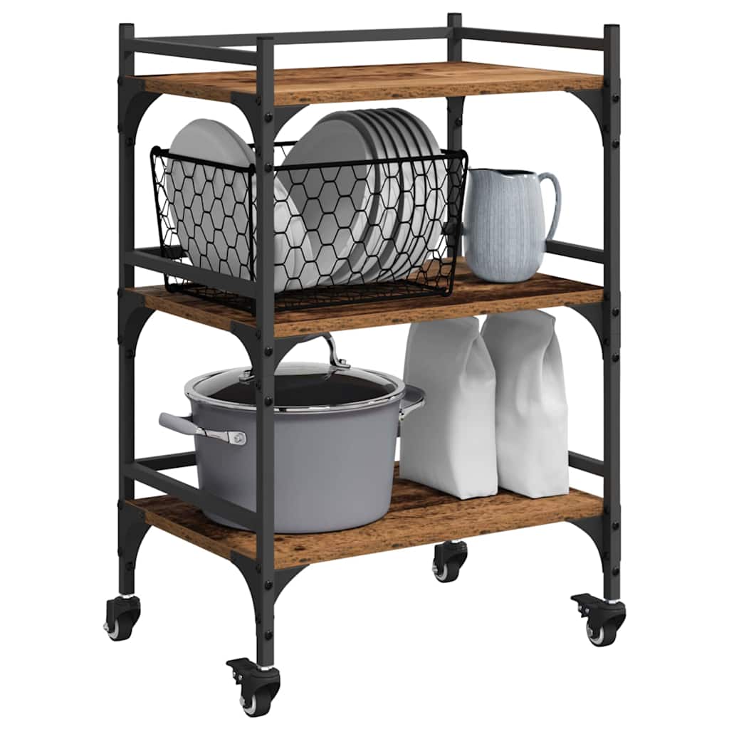 Konyhai kocsi öreg fa 50 x 35 x 75.5 cm faanyag