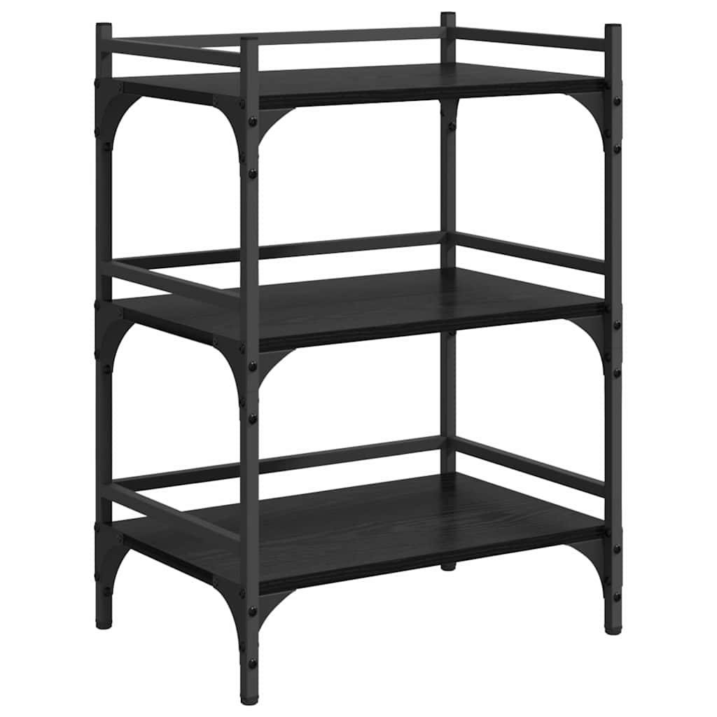 Konyhai kocsi fekete tölgy 50 x 35 x 75.5 cm faanyag