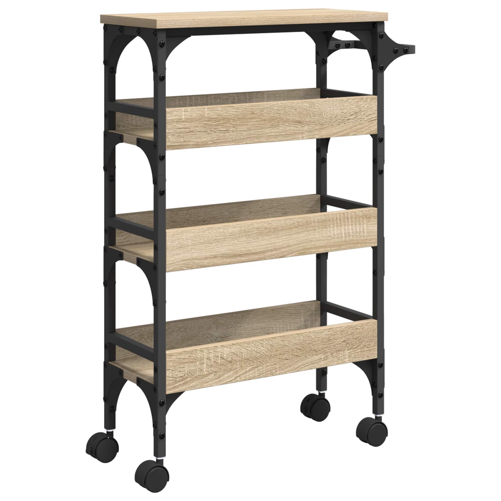 Konyhai kocsi sonoma tölgy 53 x 20 x 76 cm faanyag