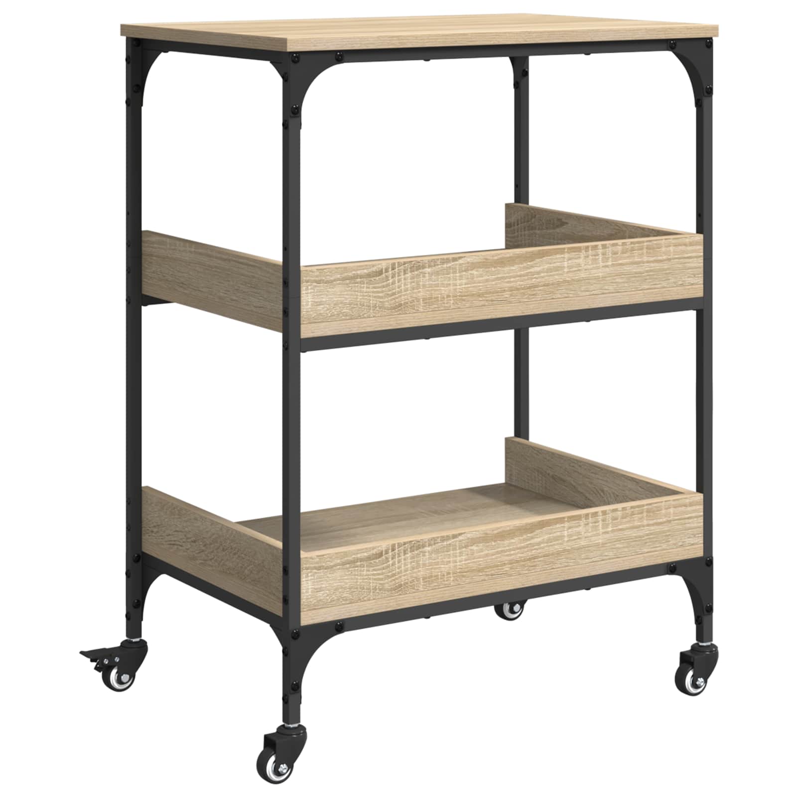 Konyhai kocsi sonoma tölgy 60 x 41 x 80,5 cm faanyag