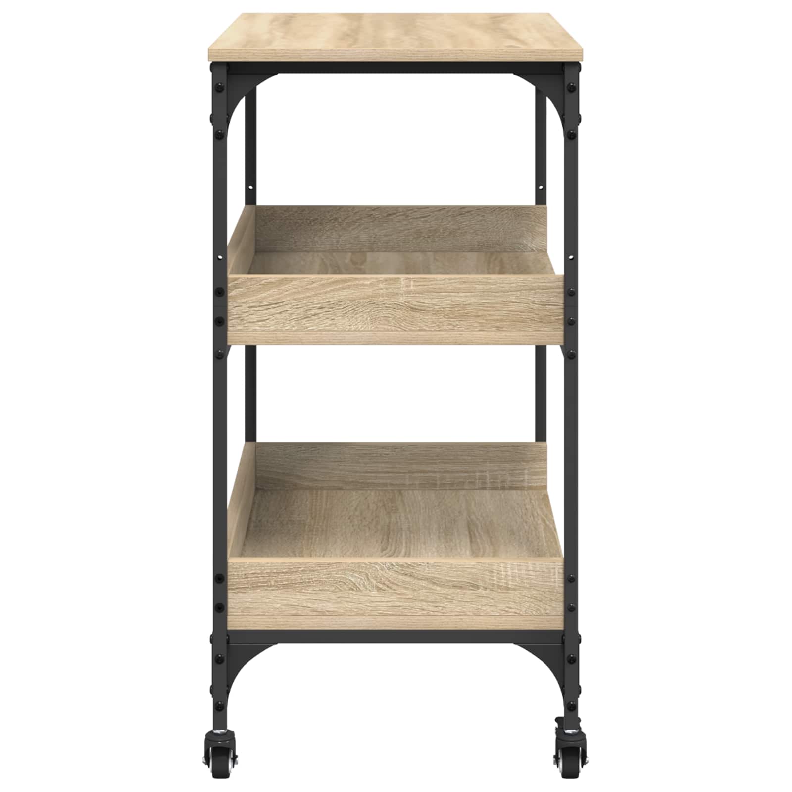 Konyhai kocsi sonoma tölgy 60 x 41 x 80,5 cm faanyag