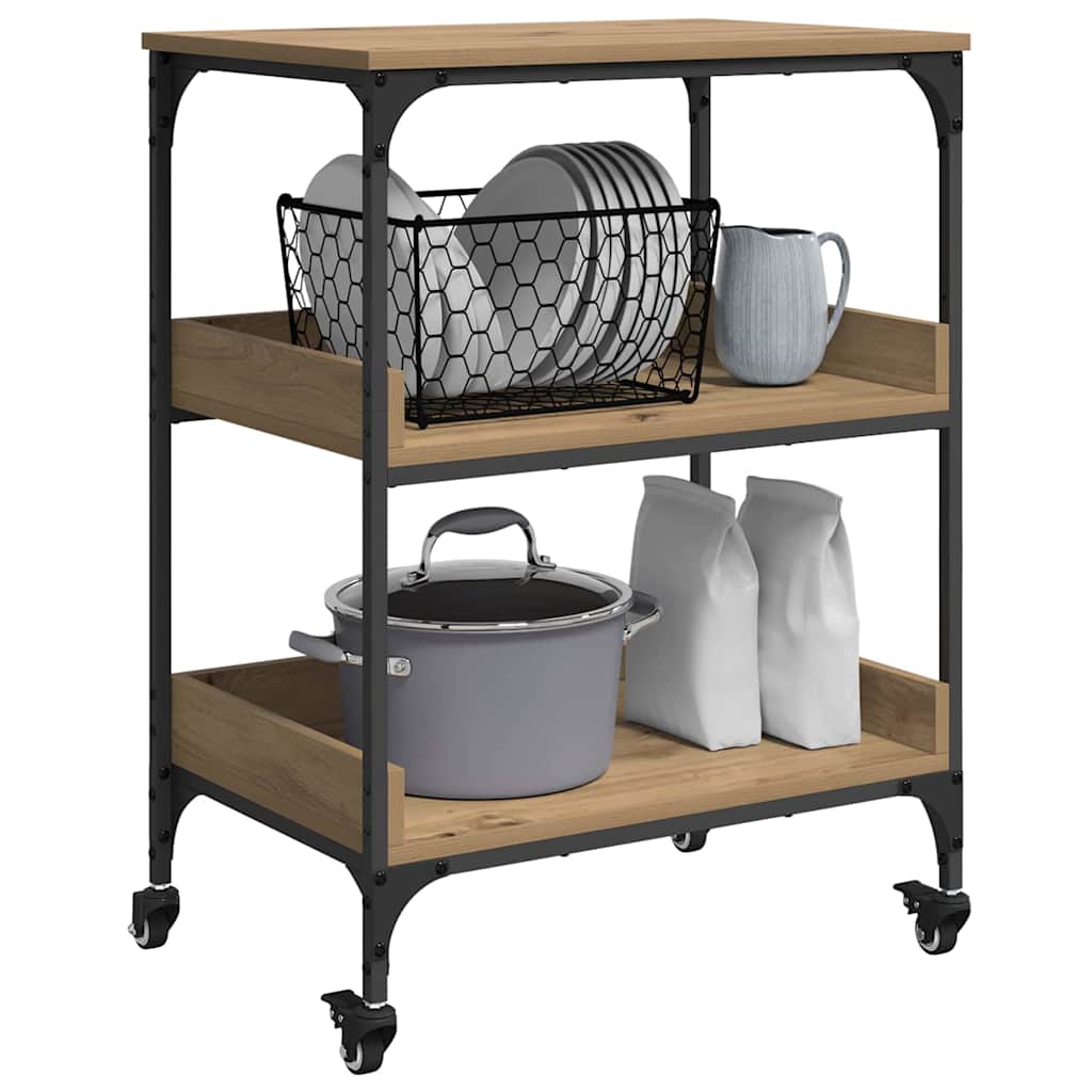 Konyhai kocsi artisan tölgy 60 x 41 x 80.5 cm faanyag