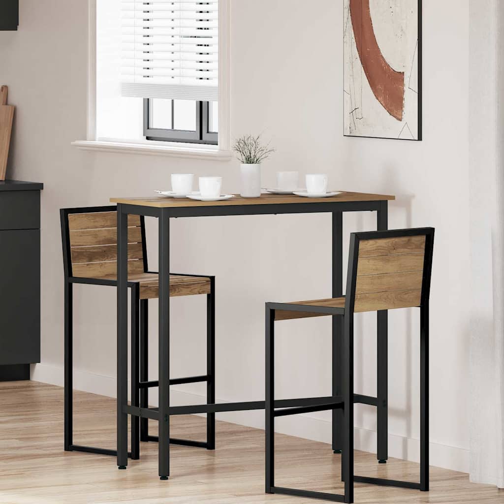 Asztal artisan tölgy 100 x 50 x 90,5 cm műszaki fa és acél