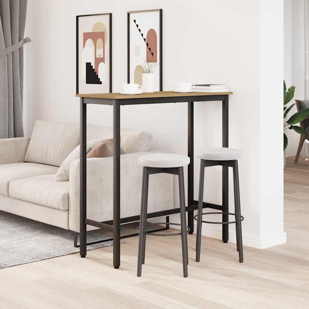 Asztal artisan tölgy 100 x 50 x 90,5 cm műszaki fa és acél