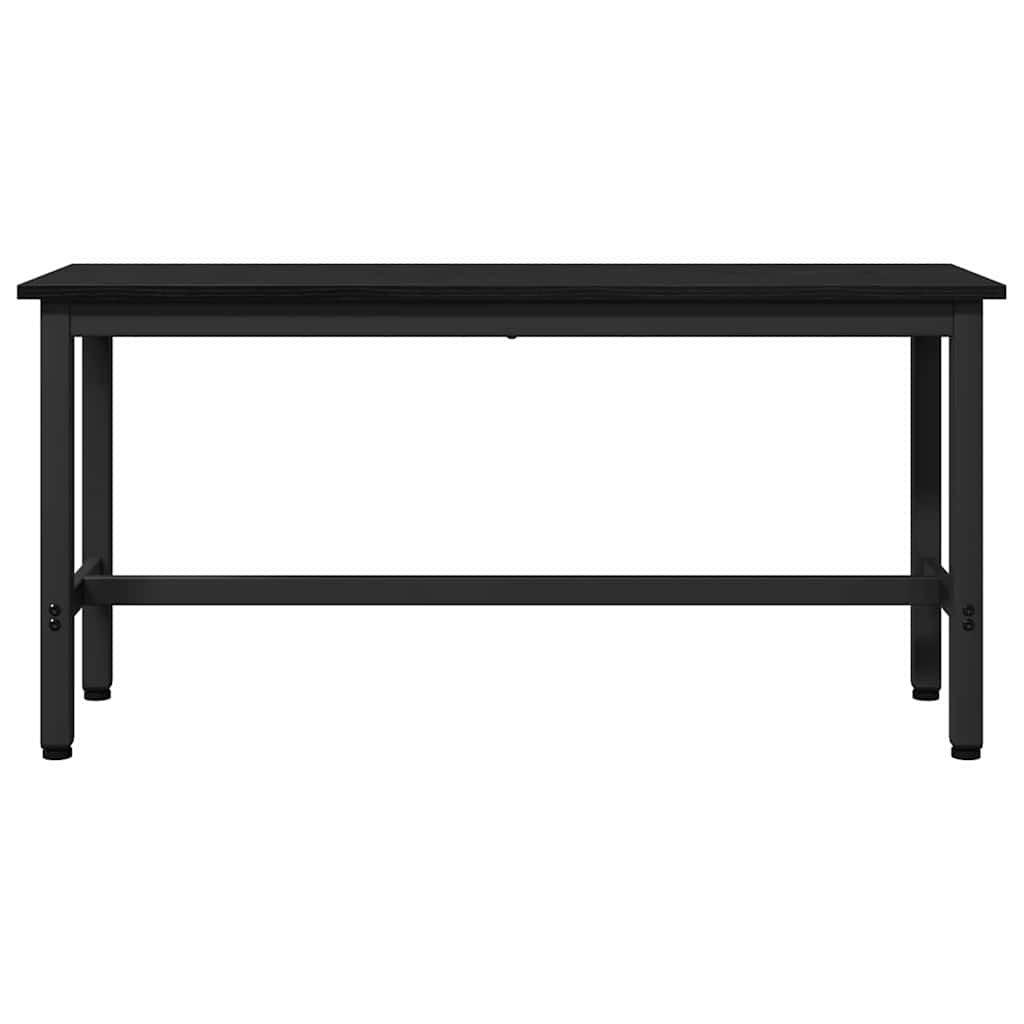 Étkező pad fekete tölgy 100 x 32,5 x 48,5 cm műszaki fa és acél