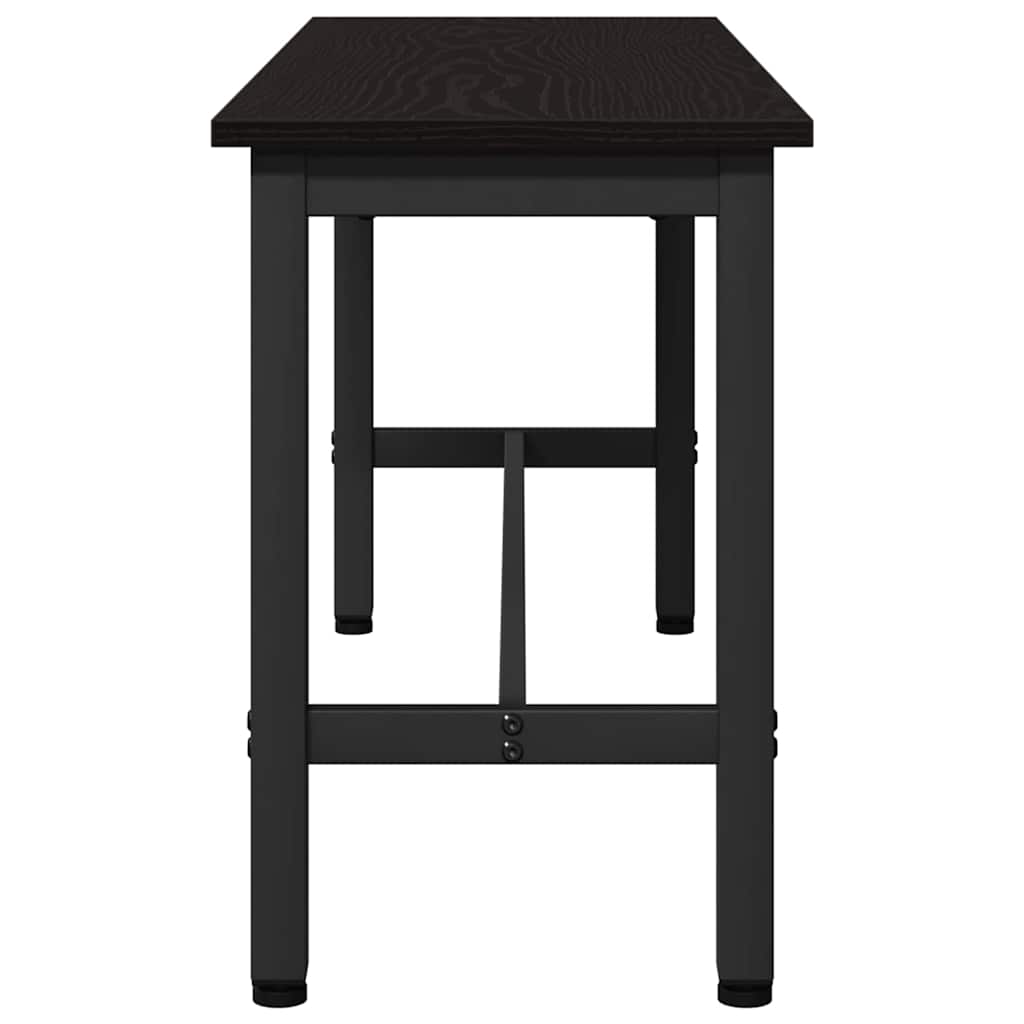 Étkező pad fekete tölgy 100 x 32,5 x 48,5 cm műszaki fa és acél