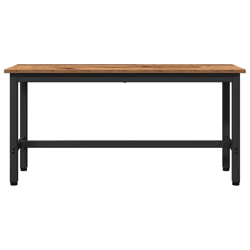 Étkező pad öreg fa 100 x 32,5 x 48,5 cm műszaki fa és acél