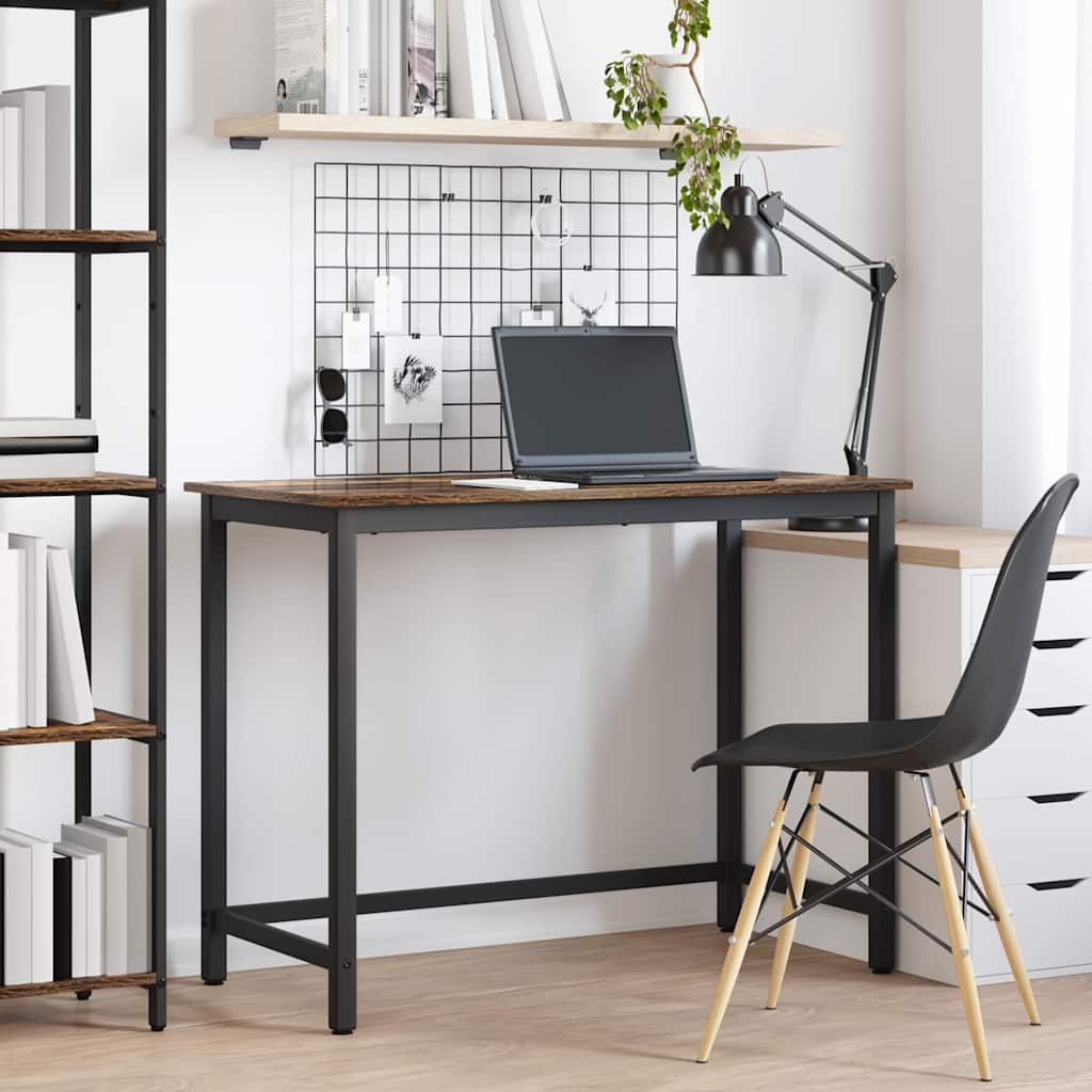 Asztal füstölt tölgy 80 x 50 x 76,5 cm műszaki fa és acél