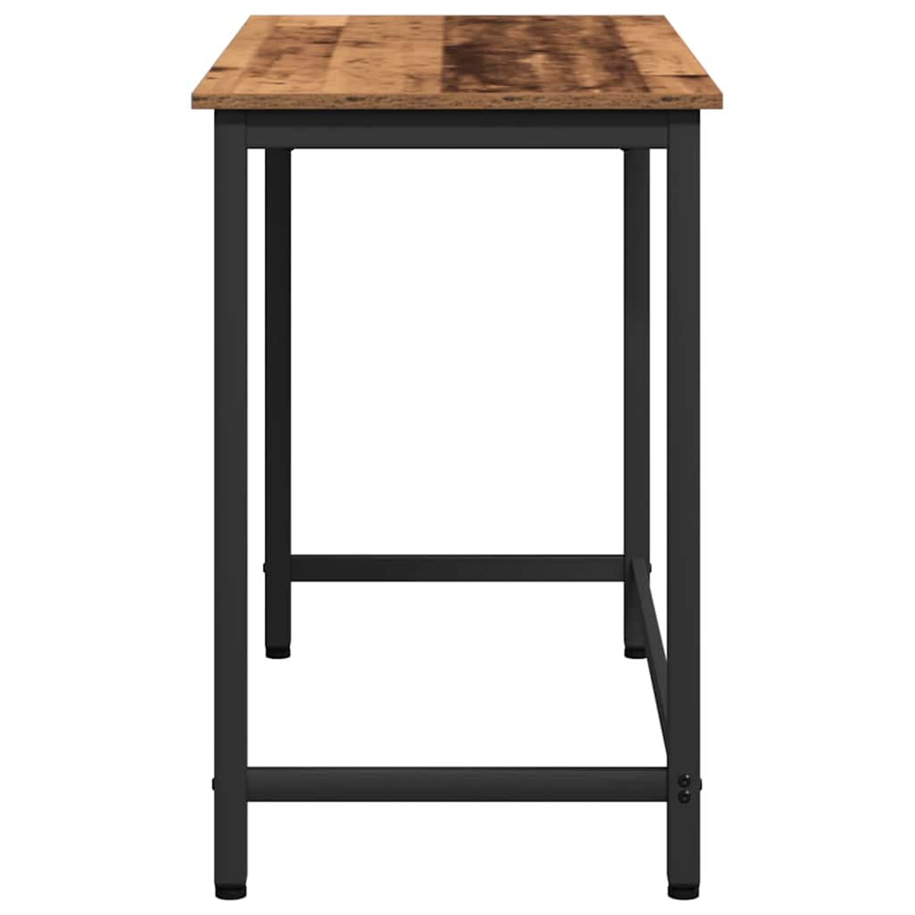 Asztal kerékkel öreg fa 80 x 50 x 76,5 cm műszaki fa és acél