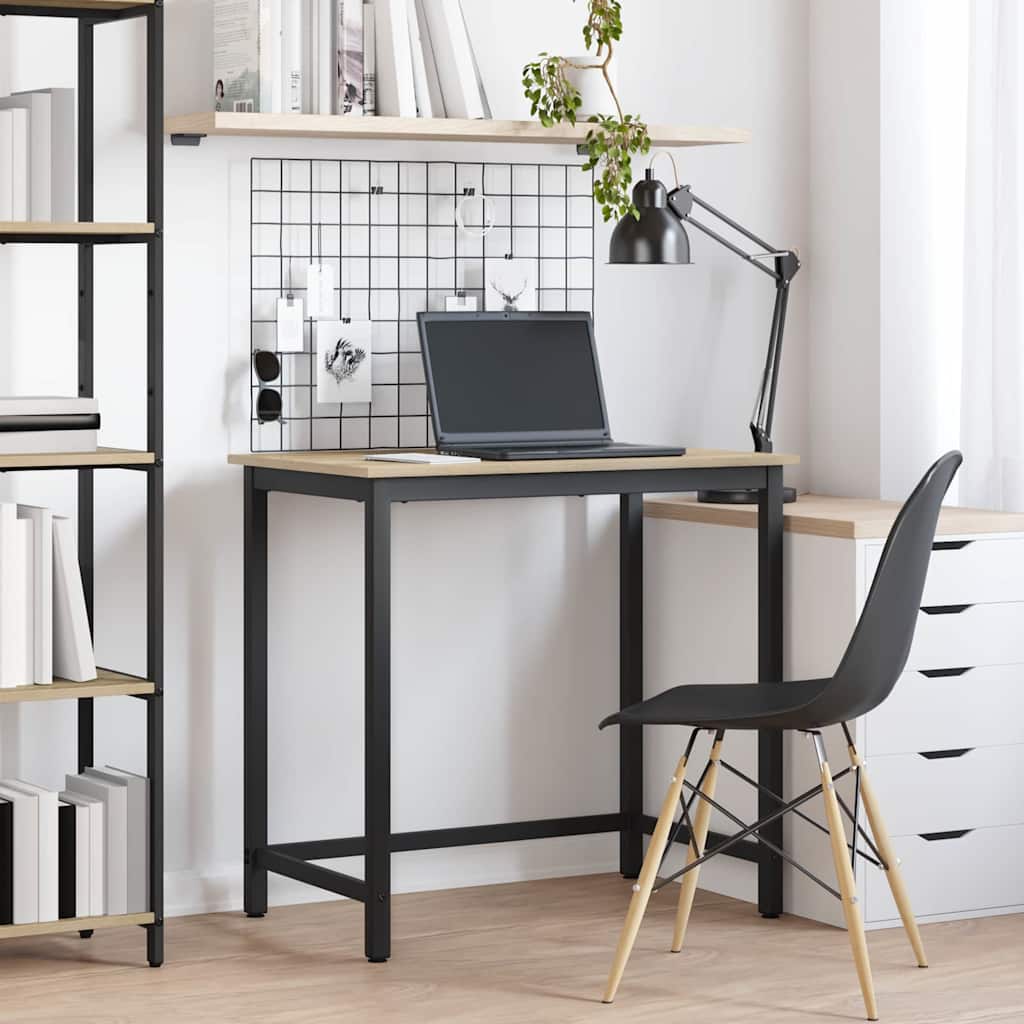 Asztal sonoma tölgy 100 x 50 x 76,5 cm műszaki fa és acél