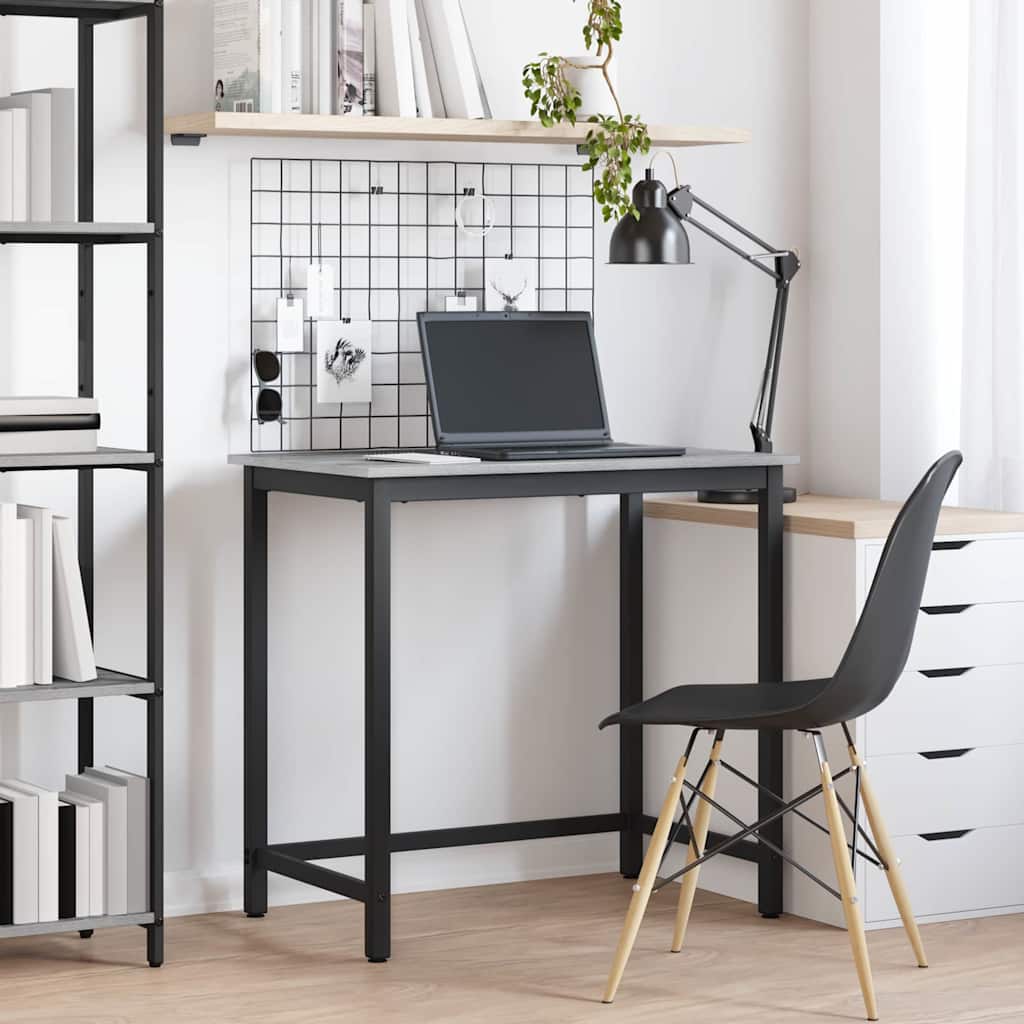 Asztal szürke sonoma 100 x 50 x 76,5 cm műszaki fa és acél