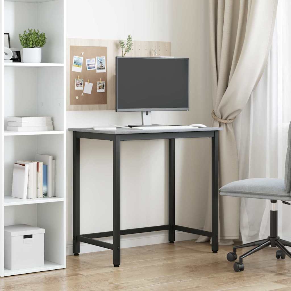 Asztal szürke sonoma 100 x 50 x 76,5 cm műszaki fa és acél