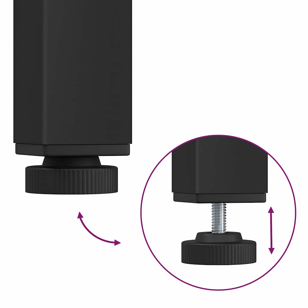 Asztal artisan tölgy 100 x 50 x 76,5 cm műszaki fa és acél