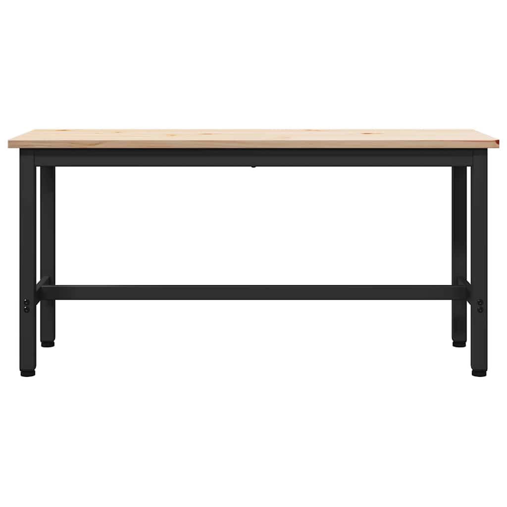 Étkező padok 2 pcs természetes 100 x 32,5 x 49 cm tömör fenyőfa