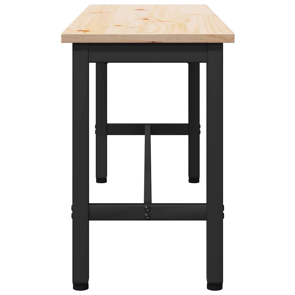 Étkező padok 2 pcs természetes 100 x 32,5 x 49 cm tömör fenyőfa