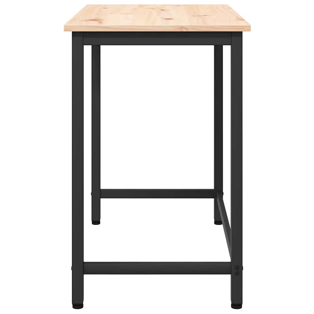 Asztal természetes 80 x 50 x 77 cm műszaki fa és acél