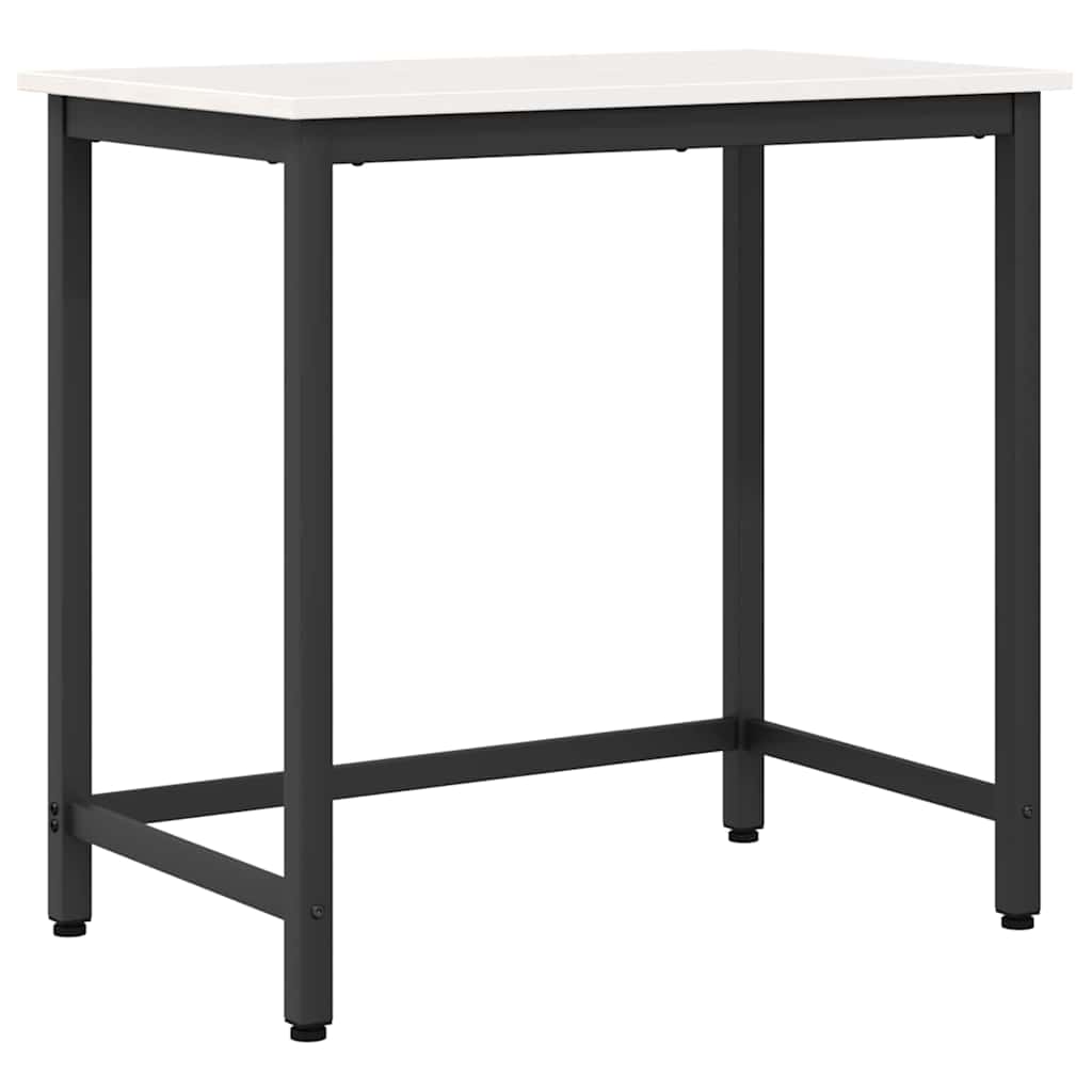 Asztal fehér 80 x 50 x 77 cm műszaki fa és acél