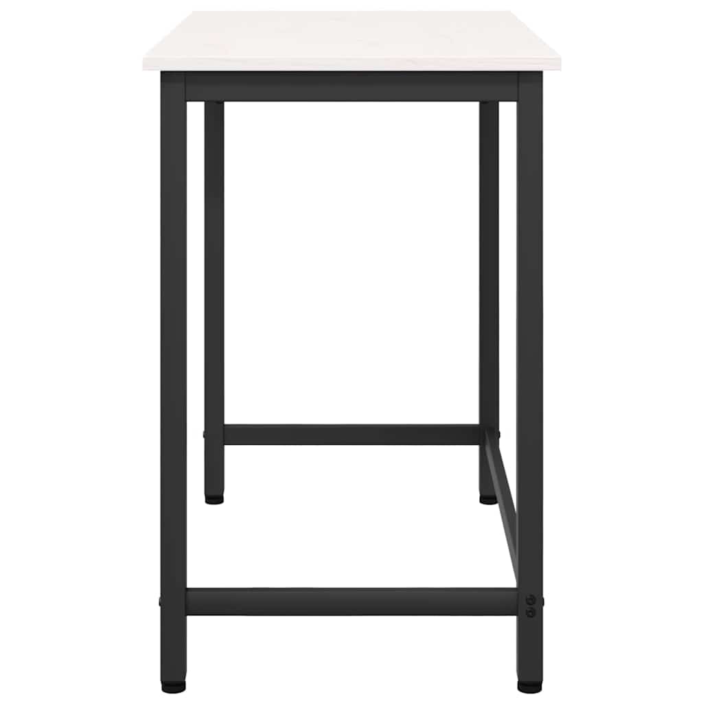 Asztal fehér 80 x 50 x 77 cm műszaki fa és acél