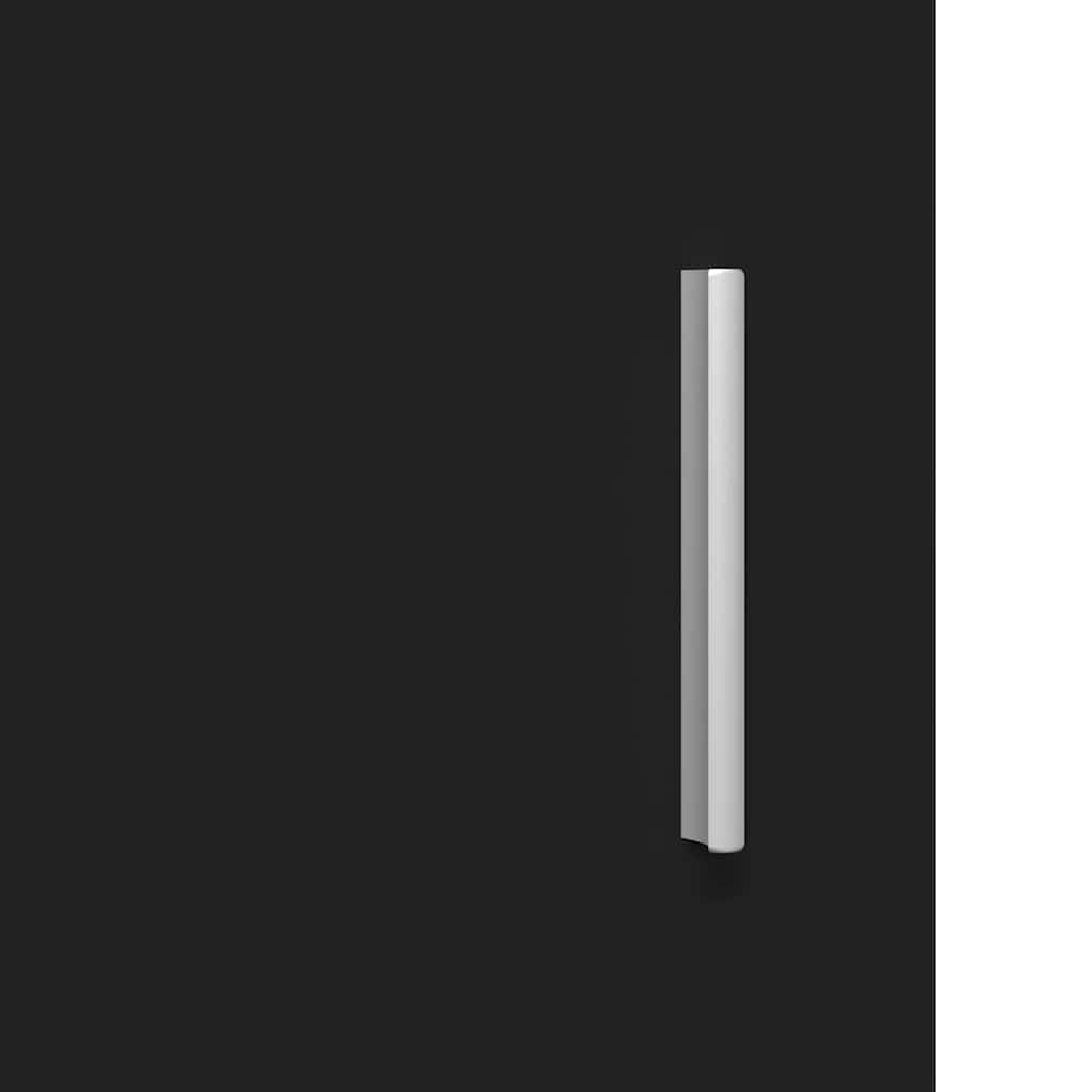 Fali szekrény polcokkal ajtóval fekete 55 x 29 x 100 cm faanyag