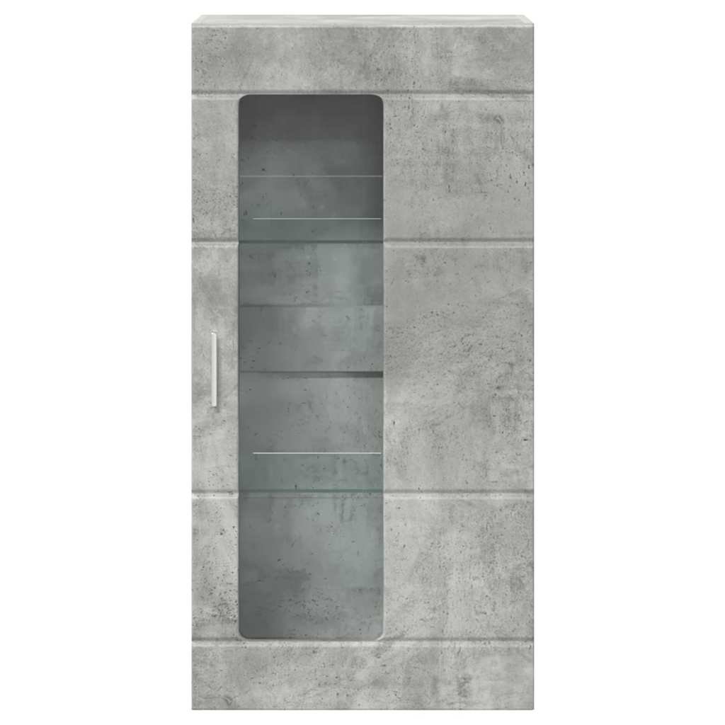 Fali szekrény polcokkal beton szürke 55 x 29 x 100 cm faanyag