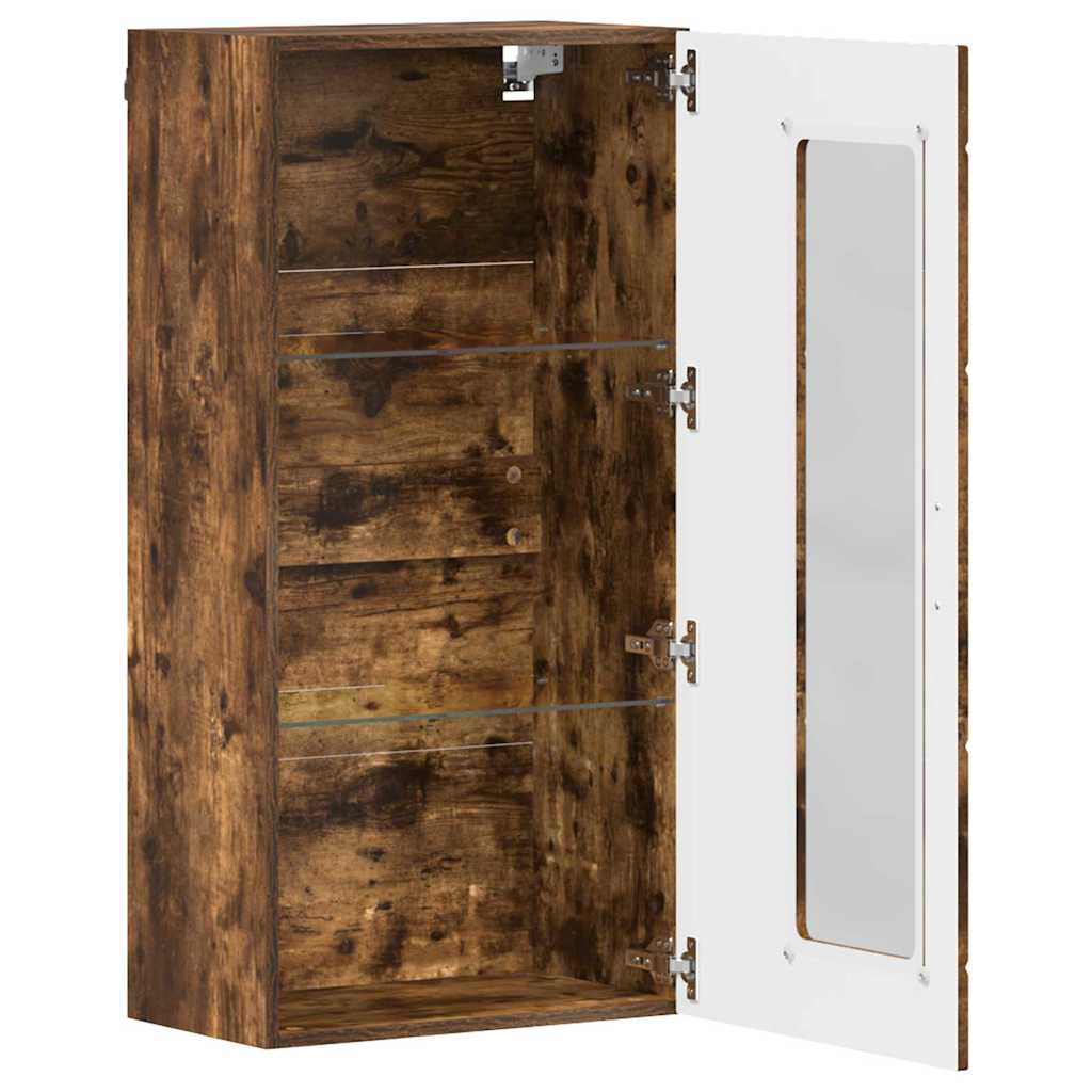 Fali szekrény polcokkal füstölt tölgy 55 x 29 x 100 cm faanyag