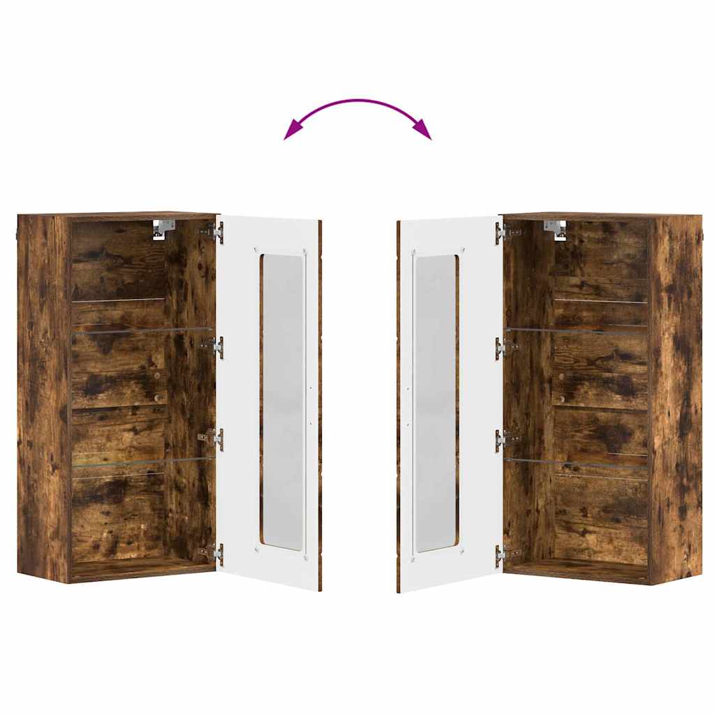 Fali szekrény polcokkal füstölt tölgy 55 x 29 x 100 cm faanyag