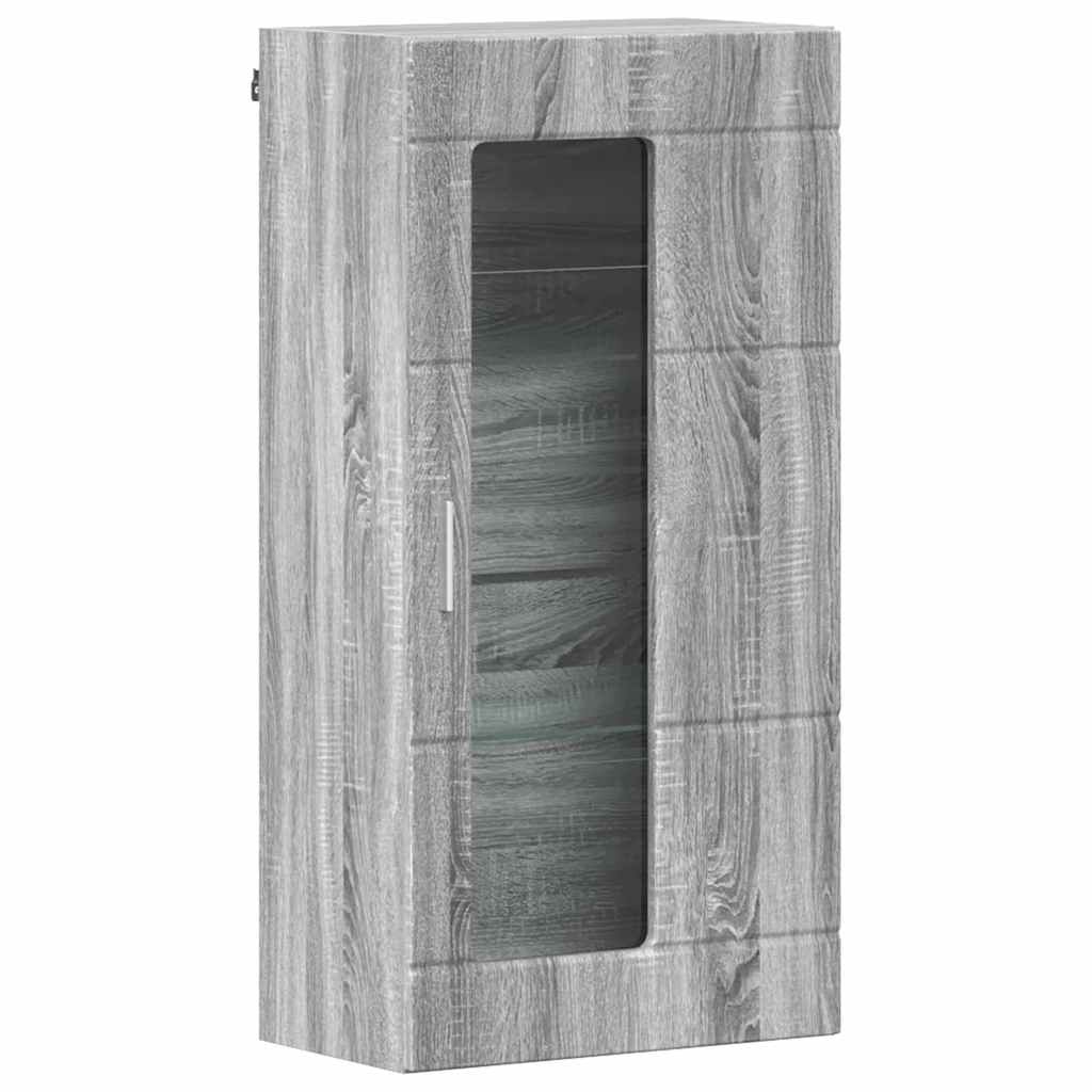 Fali szekrény polcokkal szürke sonoma 55 x 29 x 100 cm faanyag